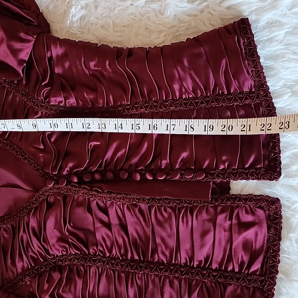 Carmen Marc Valvo Dark Purlpe / Burgundy Jacket Quiet Luxury Elegant - Picture 5 of 8